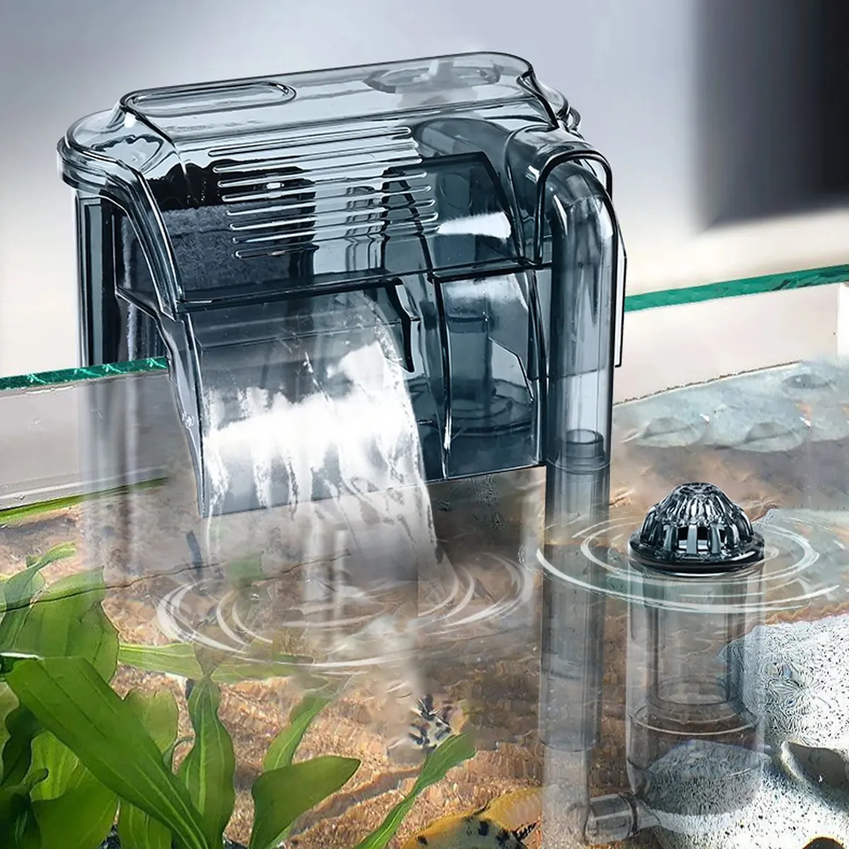 Filtro de Cascada para Acuario de 20 a 60 Litros con Skimmer y Control de Flujo - Image 4