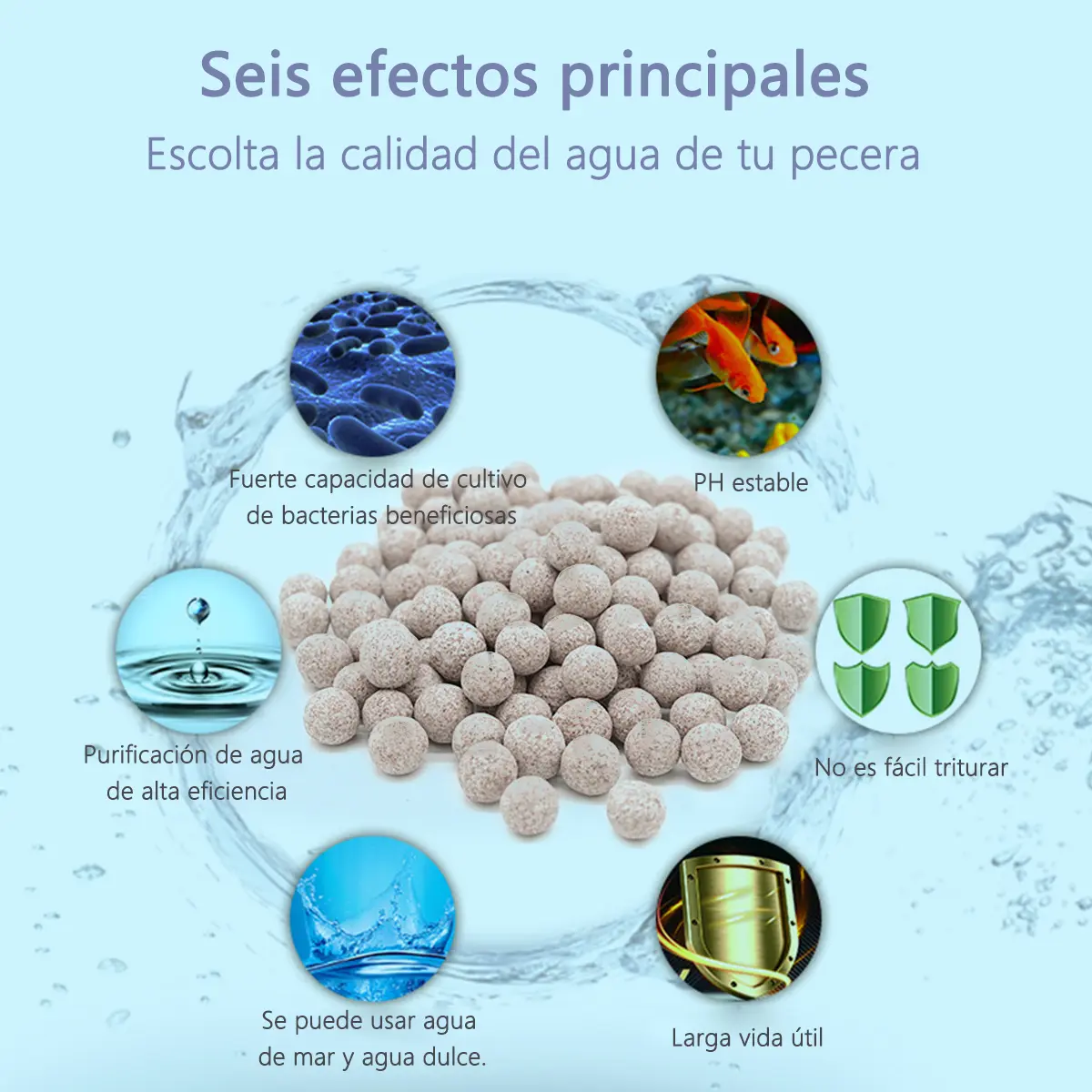 5 Paquetes De Bioesfera Cerámica Filtro Pecera Acuarios 2kg - Image 4