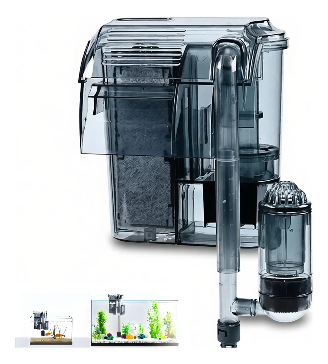 Filtro de Cascada para Acuario de 20 a 60 Litros con Skimmer y Control de Flujo