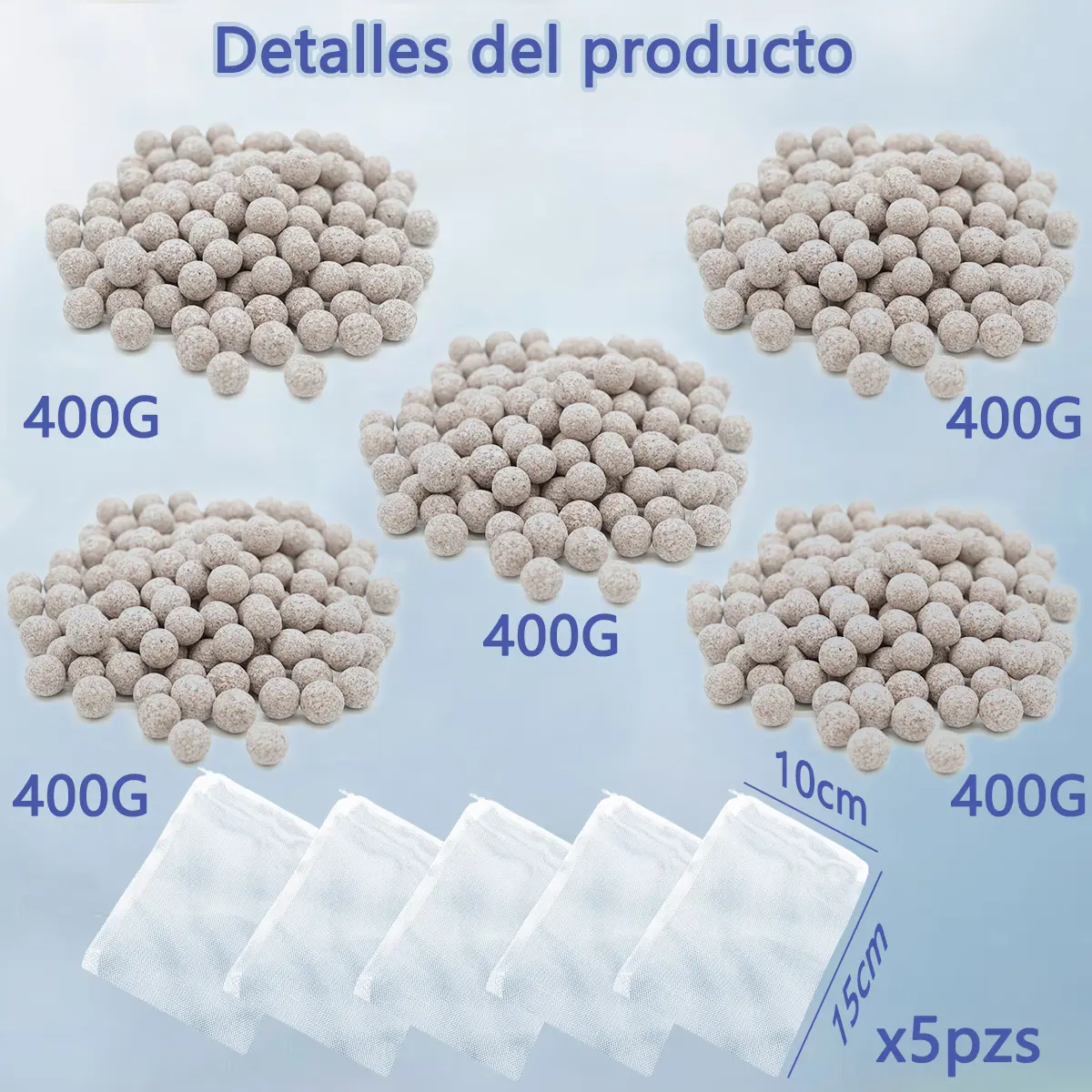 5 Paquetes De Bioesfera Cerámica Filtro Pecera Acuarios 2kg - Image 2
