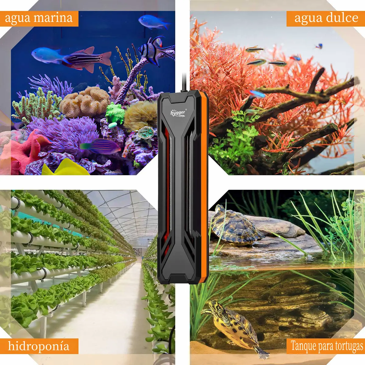 Hygger Calentador Acuario 1000W Control Digital Agua Dulce Salada 492-984L - Image 7