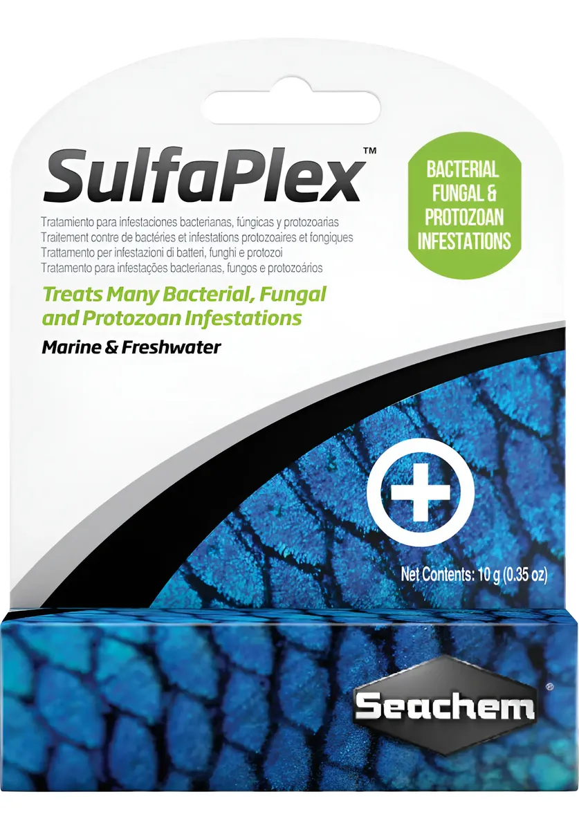 Seachem Sulfaplex 10g Acuario Peces Medicamento Enfermedades