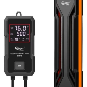 Hygger Termostato Calentador Para Peceras 500W Con Controlador Led Digital Y Función De Memoria Inteligente Del Sistema De Calefacción De Parada Automática Para 250 A 343 Litros De Peceras Acuario